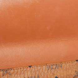 MCM Cognac Visetos Coated Canvas and Leather Medium Tracy Satchel