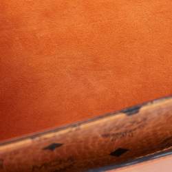 MCM Cognac Visetos Coated Canvas and Leather Medium Tracy Satchel