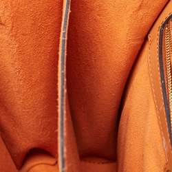 MCM Cognac Visetos Coated Canvas and Leather Medium Tracy Satchel
