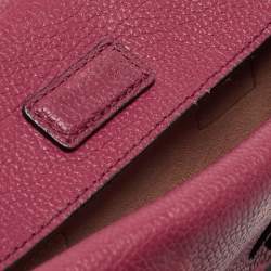 MCM Dark Red Leather Mini Milla Tote