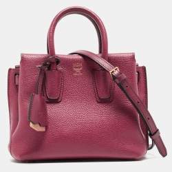 MCM Dark Red Leather Mini Milla Tote MCM TLC