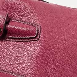 MCM Dark Red Leather Mini Milla Tote