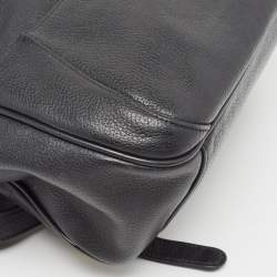 MCM Black Leather Studded Flap Backpack