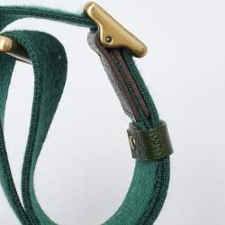 MCM Green Leather Double Pocket Bag