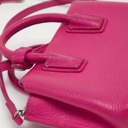 MCM Pink Leather Mini Milla Tote