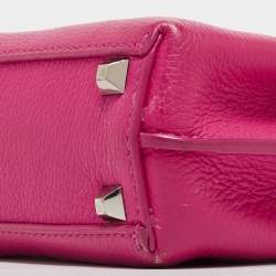 MCM Pink Leather Mini Milla Tote