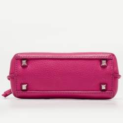 MCM Pink Leather Mini Milla Tote
