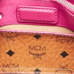 MCM Pink Leather Mini Milla Tote