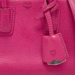 MCM Pink Leather Mini Milla Tote