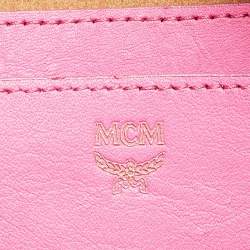 MCM Dark Pink Leather Mini Studded Stark Backpack