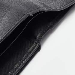 MCM Black Leather Studded Trifold Compact Wallet