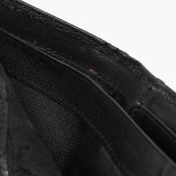 MCM Black Leather Studded Trifold Compact Wallet