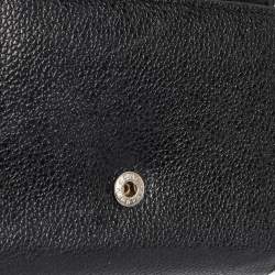 MCM Black Leather Studded Trifold Compact Wallet