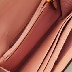 MCM Beige/Peach Visetos Coated Canvas and Leather  Trifold Wallet