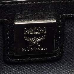 MCM Blue/Black Visetos Coated Canvas and Leather Crossbody Bag