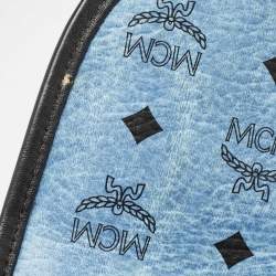 MCM Blue/Black Visetos Coated Canvas and Leather Crossbody Bag