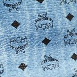 MCM Blue/Black Visetos Coated Canvas and Leather Crossbody Bag