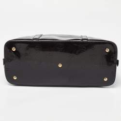 MCM Black Patent Leather Zip Satchel