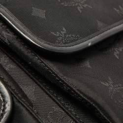 MCM Black Nylon and Leather Drawstring Backpack