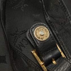 MCM Black Nylon and Leather Drawstring Backpack