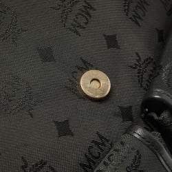 MCM Black Nylon and Leather Drawstring Backpack