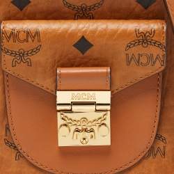 MCM Cognac Visetos Coated Canvas and Leather Mini Patricia Backpack