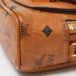 MCM Cognac Visetos Coated Canvas and Leather Mini Patricia Backpack
