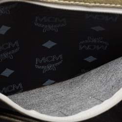 Pre Owned MCM Dark Dark Blue/Multicolor Visetos Coated Canvas Princess Lion Shopper Tote