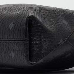 MCM Black Visetos Coated Canvas and Leather Klara Bag