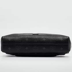 MCM Black Visetos Coated Canvas and Leather Klara Bag