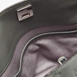 MCM Grey/Brown Monogram Embossed Leather Essential Tote