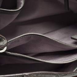 MCM Grey/Brown Monogram Embossed Leather Essential Tote