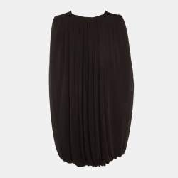 Pre Owned McQ by Alexander McQueen Black Jersey Gathered Mini Dress M