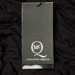 Pre Owned McQ by Alexander McQueen Black Jersey Gathered Mini Dress M