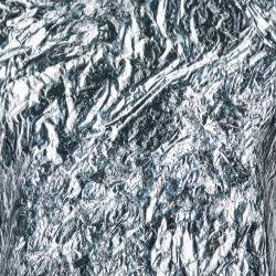 Pre Owned McQ by Alexander McQueen Silver Foil Printed Cotton Stretch Sleeveless Shift Dress M