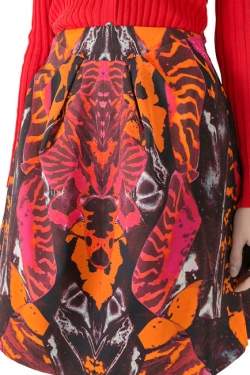 Pre Owned McQ by Alexander McQueen Multicolor Kaleidoscopic Beetle Print A Line Skirt S