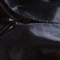 Pre Owned McQ by Alexander McQueen Black Cotton Blend Corset Waist Detail Pencil Skirt S