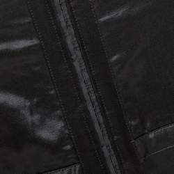 Pre Owned McQ by Alexander McQueen Black Cotton Blend Corset Waist Detail Pencil Skirt S