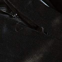 Pre Owned McQ by Alexander McQueen Black Cotton Blend Corset Waist Detail Pencil Skirt S