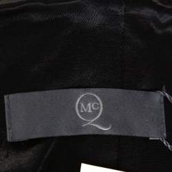 Pre Owned McQ by Alexander McQueen Black Cotton Blend Corset Waist Detail Pencil Skirt S