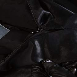 Pre Owned McQ by Alexander McQueen Black Cotton Blend Corset Waist Detail Pencil Skirt S