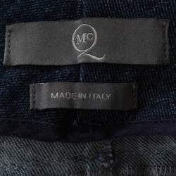 Pre Owned McQ by Alexander McQueen Indigo Denim Zip Detail A Line Mini Skirt S