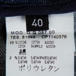 Pre Owned McQ by Alexander McQueen Indigo Denim Zip Detail A Line Mini Skirt S