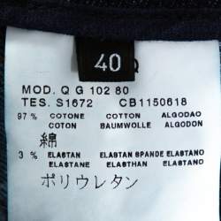 Pre Owned McQ by Alexander McQueen Indigo Denim Corset Waist Detail Pencil Skirt S