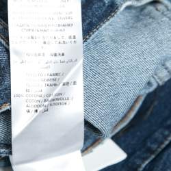 Pre Owned McQ by Alexander McQueen Blue Denim Vintage Paneled High Waist Jeans M Waist 29