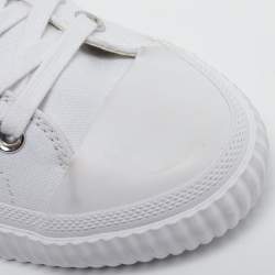 McQ by Alexander McQueen White/Black Canvas Shallow Swarm Sneakers Size 37