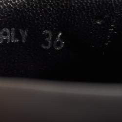 Pre Owned McQ by Alexander McQueen Black Leather Embellished Slip On Sneakers Size 36