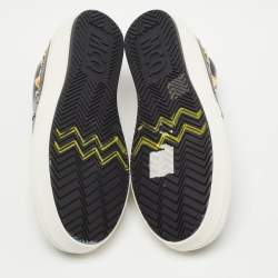 Pre Owned McQ by Alexander McQueen Black Leather Embellished Slip On Sneakers Size 36