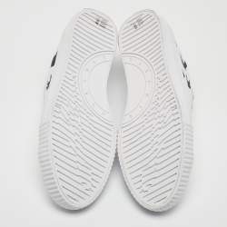 Pre Owned McQ by Alexander McQueen White/Black Canvas Shallow Swarm Sneakers Size 40