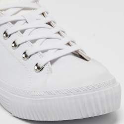 Pre Owned McQ by Alexander McQueen White/Black Canvas Shallow Swarm Sneakers Size 40